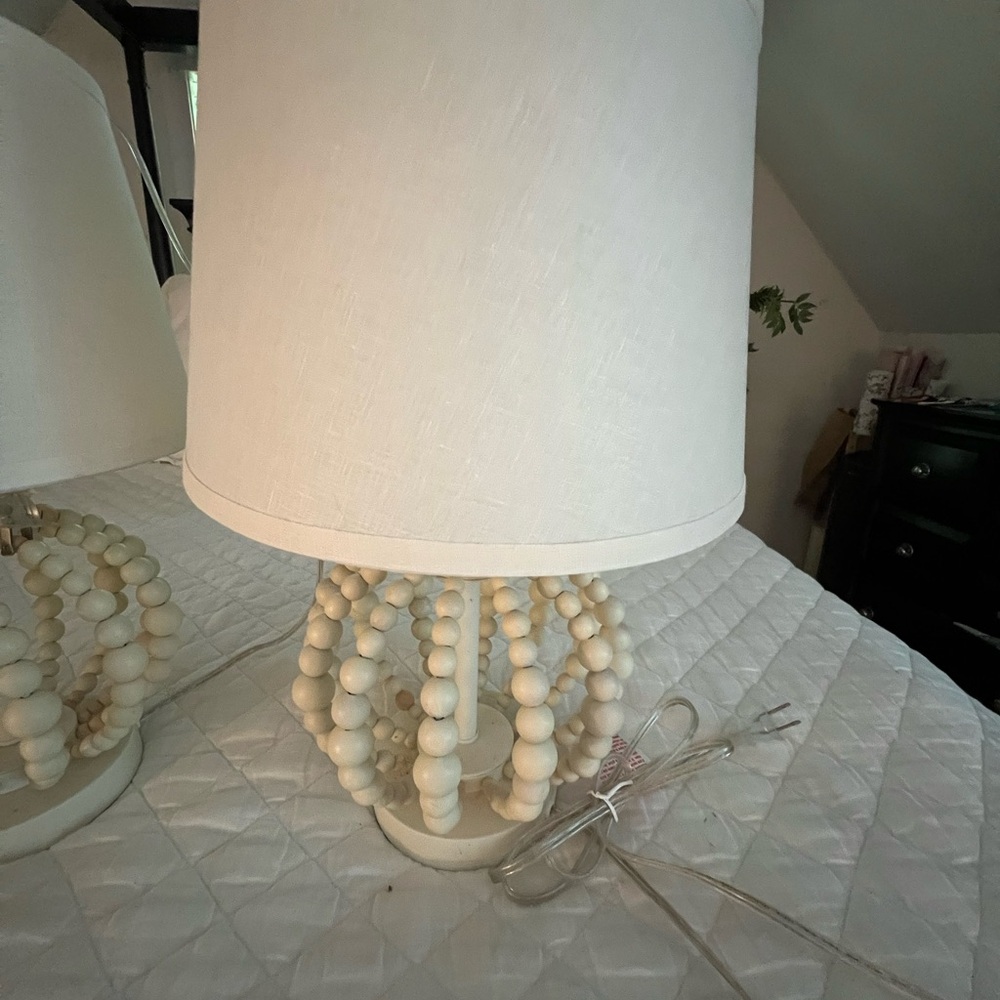 Pair of Pottery Barn Kids bohemian table lamps